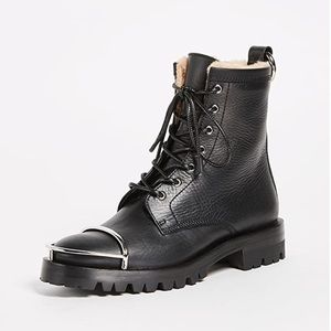 Alexander Wang Lyndon Shearling Combat Boots - 39 EUC